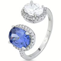 Anello Boccadamo Donna in Acciaio Zircone AN500B - AN500B